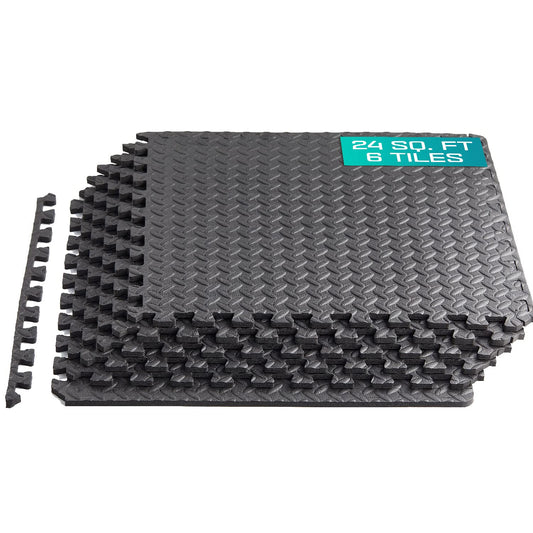 Interlocking Exercise Foam Floor Mats - 6 pcs