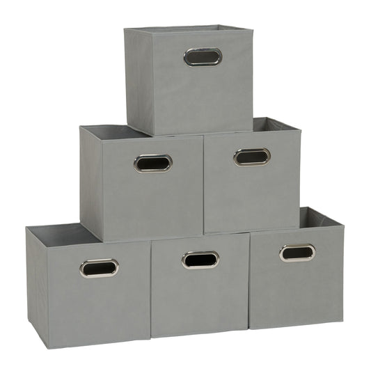 Household Essentials Foldable Fabric Storage Bins - Set of 6