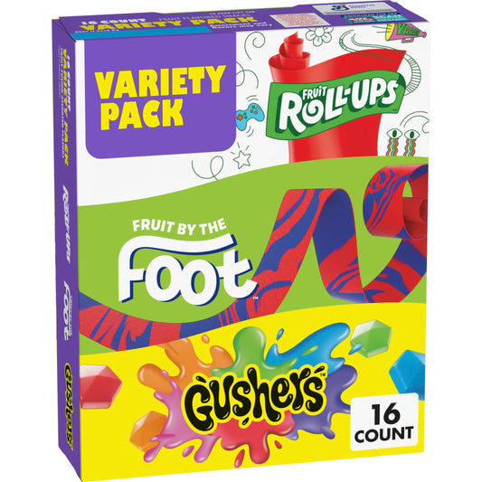 Fruit Roll-Ups Snacks Variety Pack – 16 Count