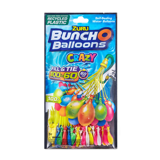 Bunch O Crazy Color Water Balloons, 3 Pack