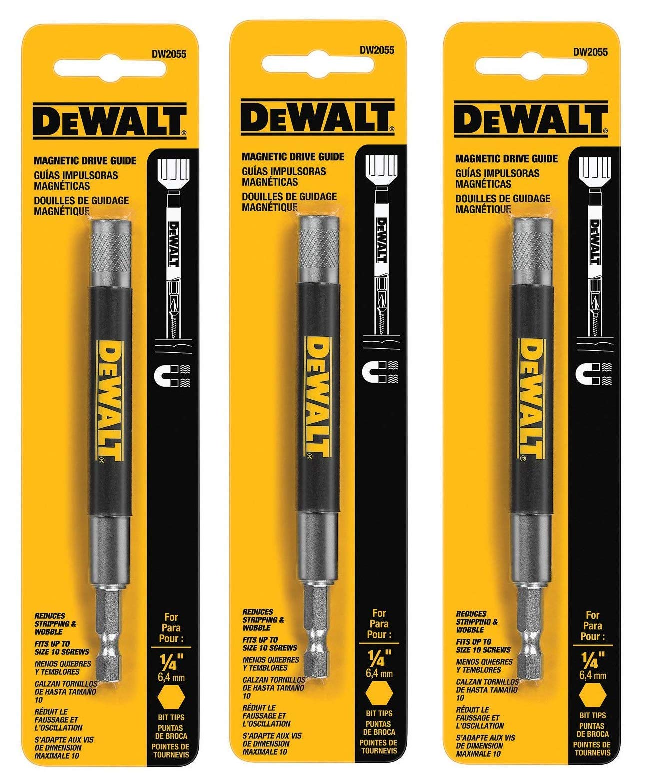 DEWALT Magnetic Bit Tip Holder – 3 Pack