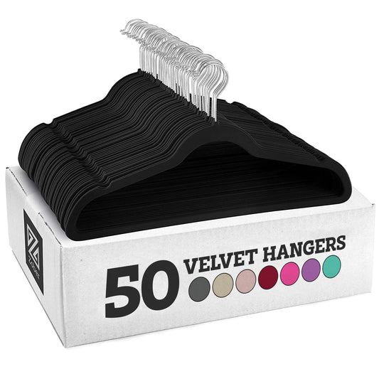 Zober Velvet Hangers 50 Pack