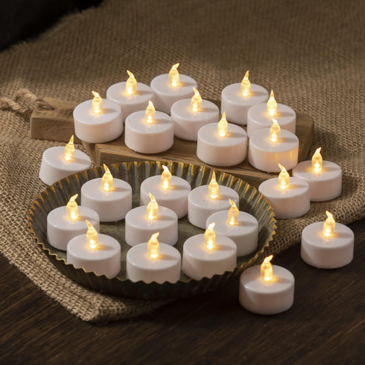 Battery Operated Tea Lights, 24 Pack LED Tea Lights