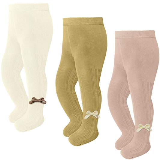 3 Pack Baby Girls Cotton Tights