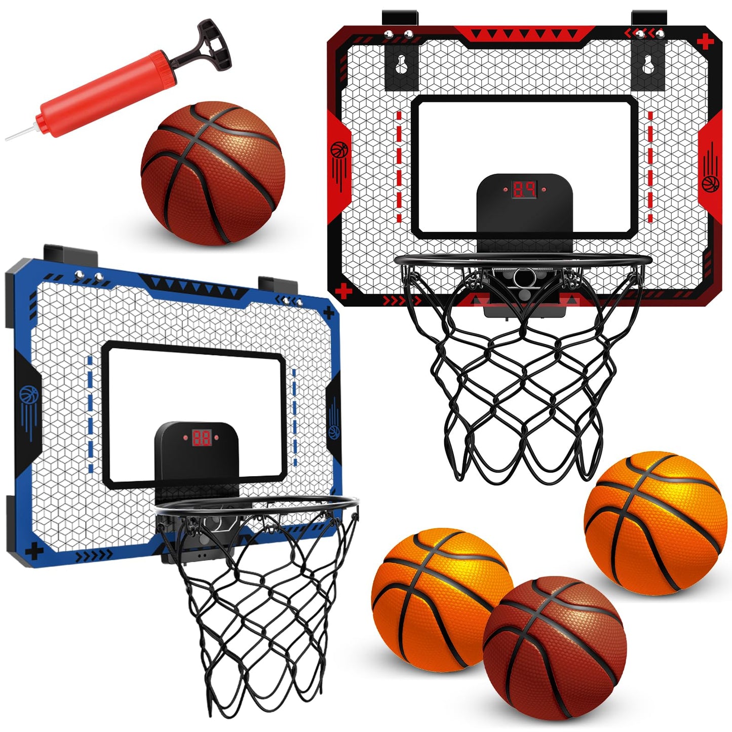 Over-the-Door Mini Basketball Hoop – 2-Piece