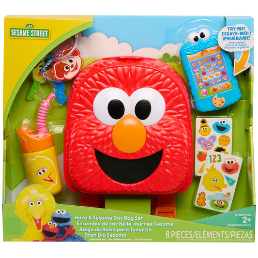 Sesame Street 7-Piece Bag Set, Dress Up and Pretend Play, Kids Toys for Ages 2 Up