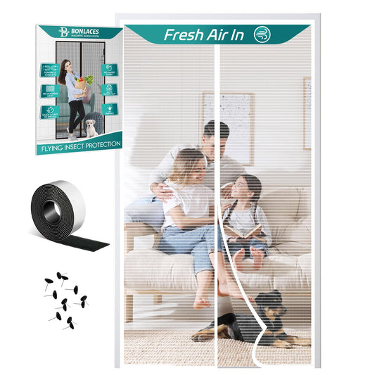 Magnetic Screen Door with Tear-Resistant PET Mesh