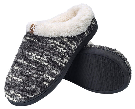 adituo Memory Foam Warm Slippers Plush Lined for Women
