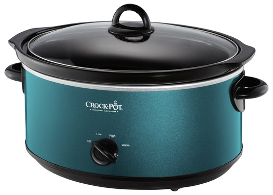 Crockpot Manual 7-Quart Slow Cooker, Turquoise