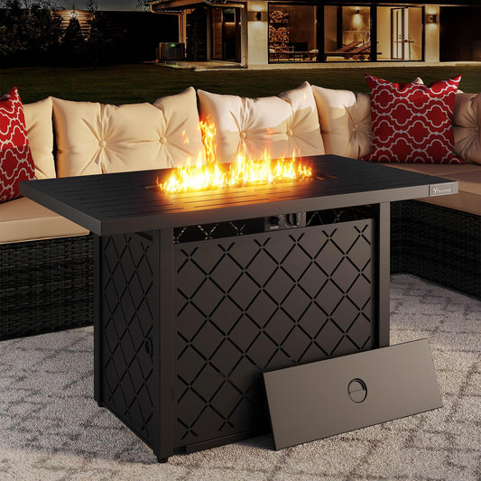 43 Inch Propane Fire Pit Table, 50,000 BTU