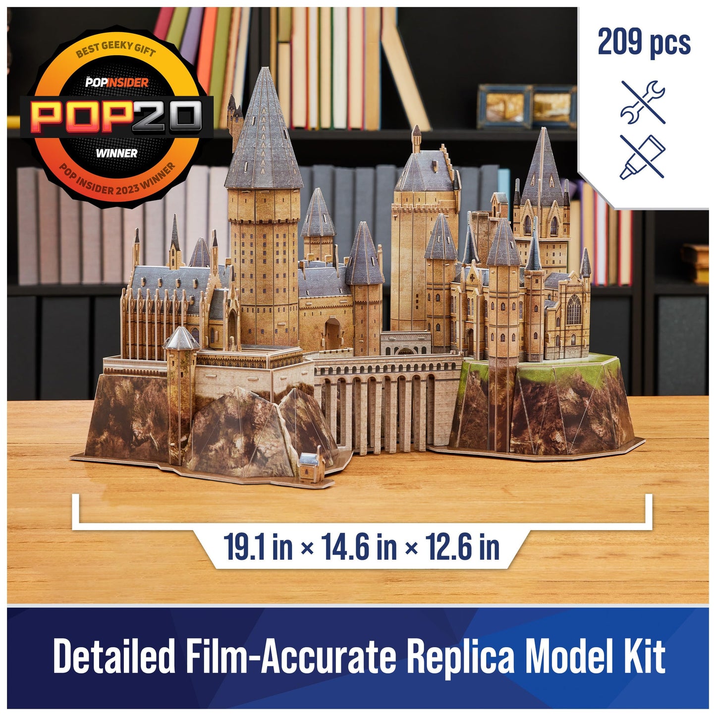 4D Build, Harry Potter Hogwarts Castle 3D Puzzle Model Kit 209 Pcs Harry Potter Gifts Desk Decor Building Toys 3D Puzzles for Adults & Teens 12+