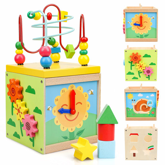TOY Life Wooden Baby Activity Cube