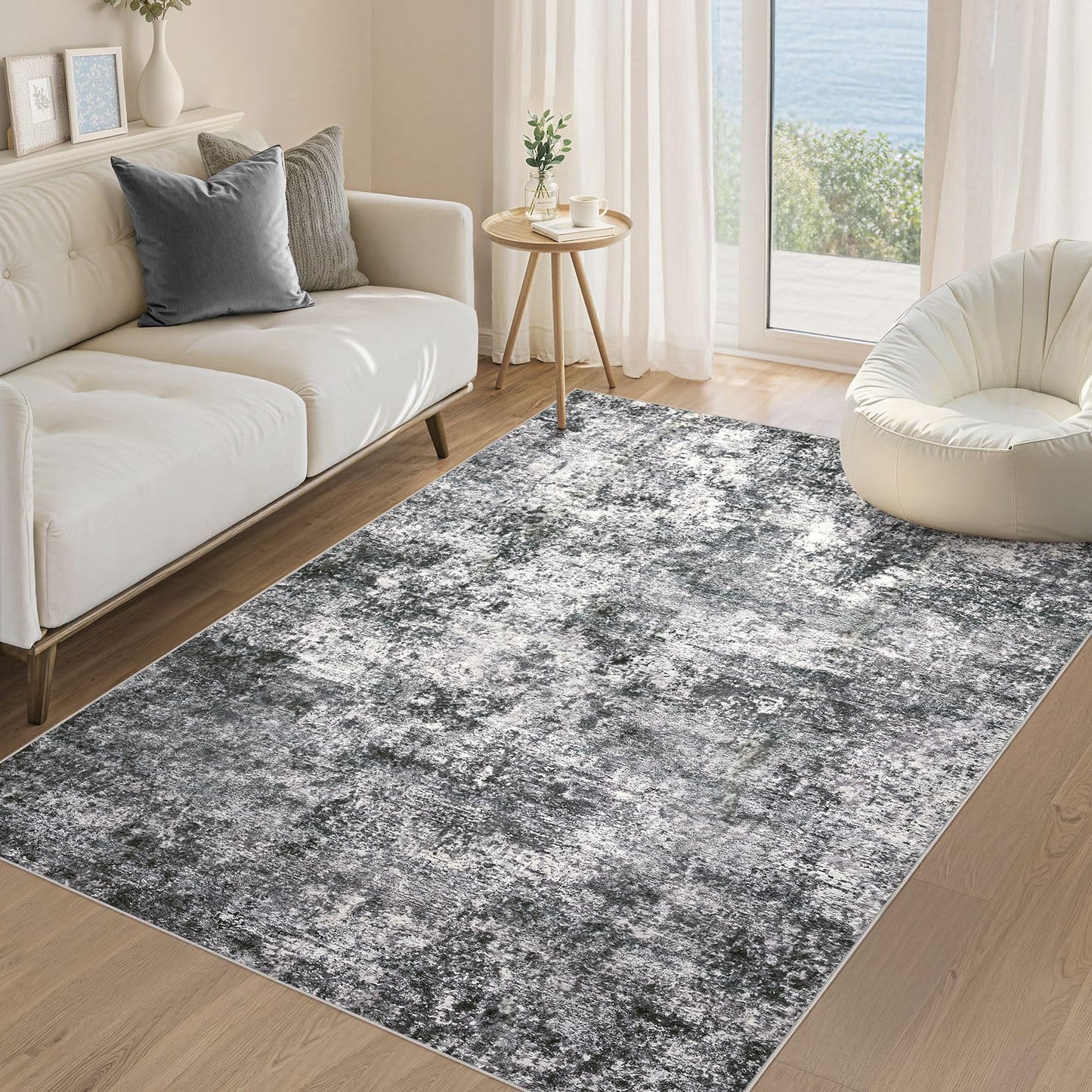 Living Room Area Rug,Washable, 4x6 ft
