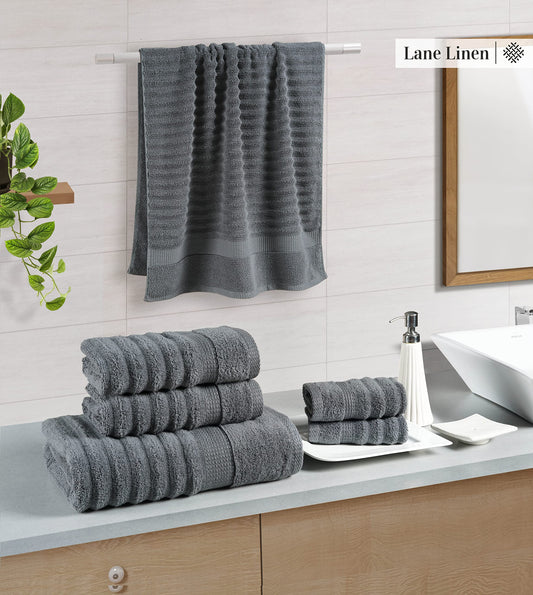 LANE LINEN Bathroom Towels Set - Set of 6