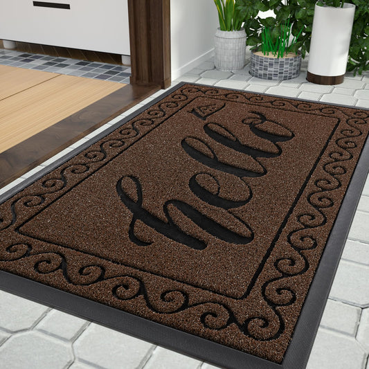 29.5 x 17 Inch Heavy Duty Non Slip Hello Door Mat