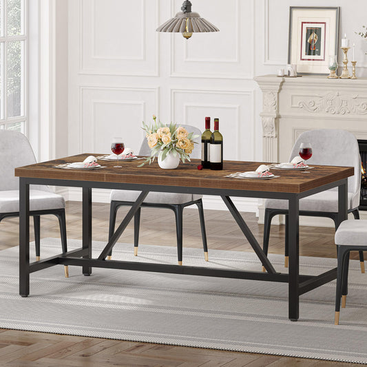 YITAHOME 70.8" Large Kitchen Dining Room Table