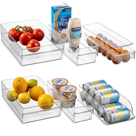 HEAVY DUTY Refrigerator Organizer Bins Set of 6
