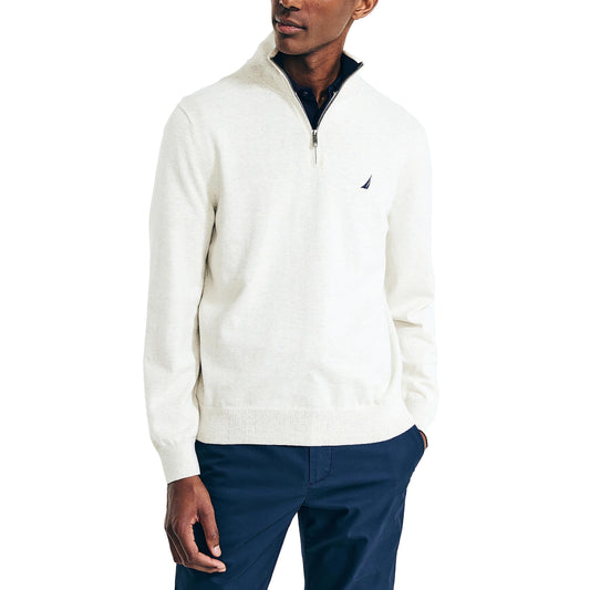 Nautica Men's Navtech Quarter-Zip Sweater