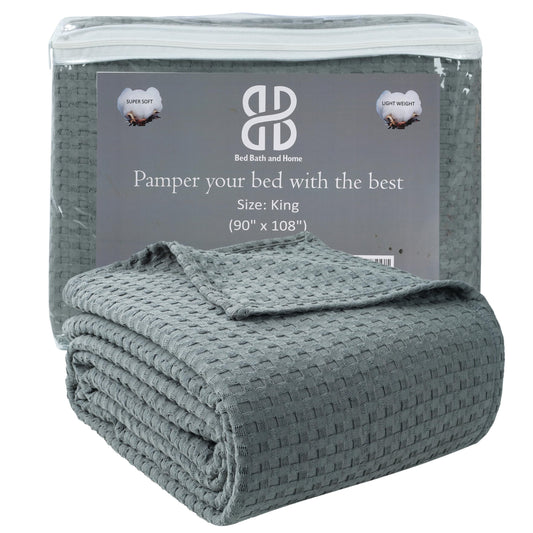 100% Cotton Waffle Twin Size Blanket