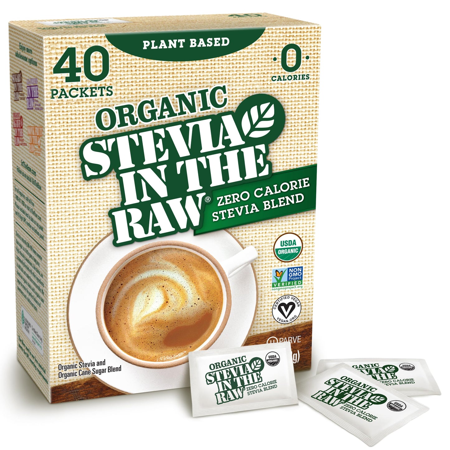 Stevia In The Raw Organic Stevia Sweetener Packets, 40 Ct