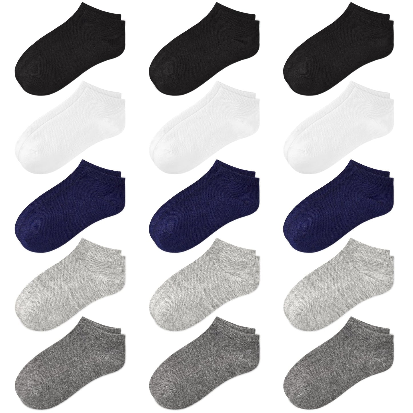 Kids' Low Cut Socks: 15-Pair Packs - Ankle Socks